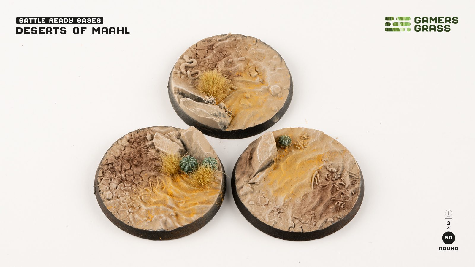 Deserts of Maahl Round 50mm (x3)