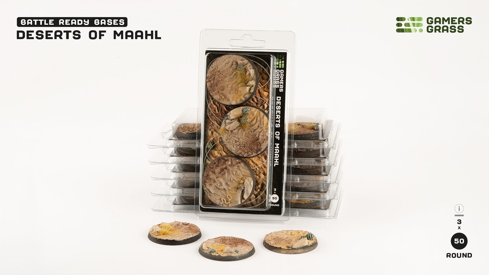 Deserts of Maahl Round 50mm (x3)