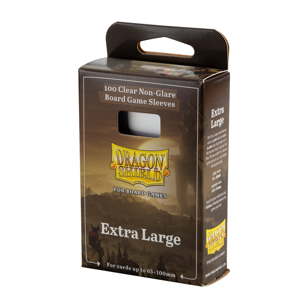 Card Sleeves Extra Large Non-Glare Clear 65x100mm (100) (Dragon Shield)