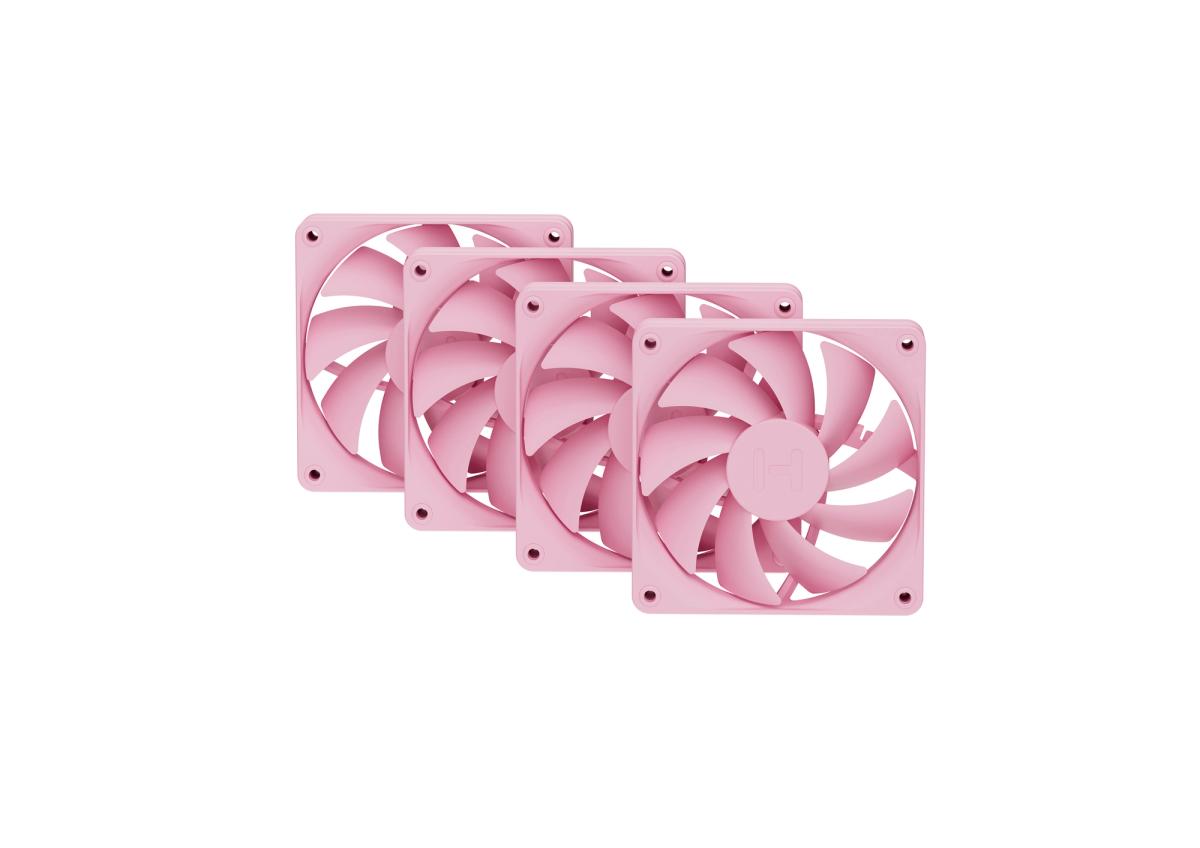HYTE FA12 VENTILATOR - Jordbærmælk / Pink, 4-pak