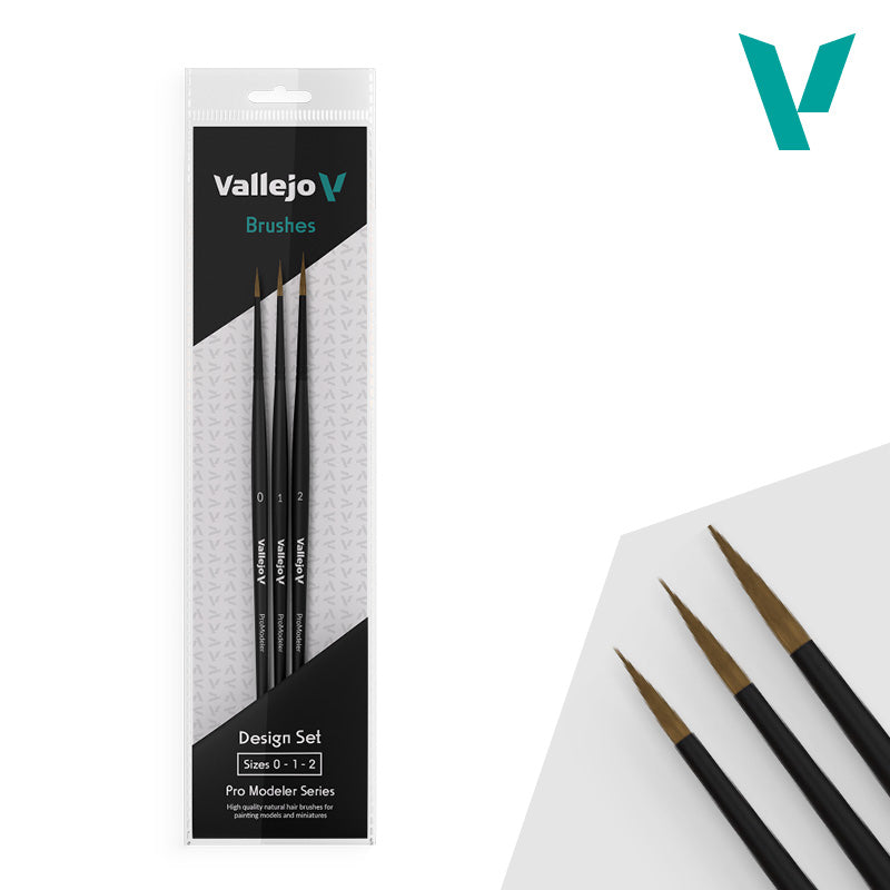 Vallejo Brush Pro Modeler Design Set (0 - 1 - 2)
