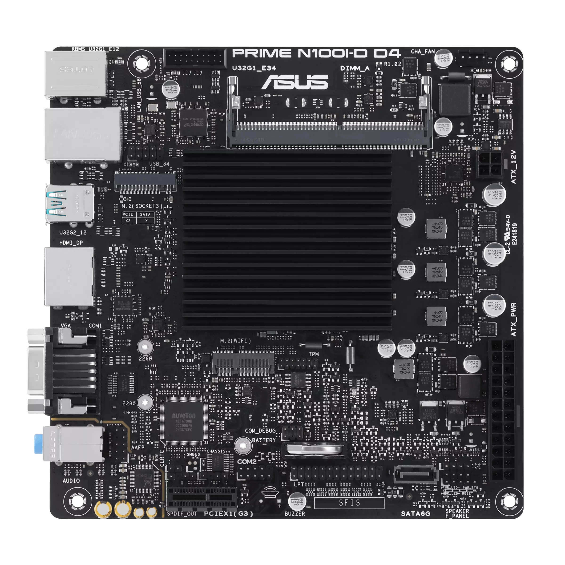 ASUS PRIME N100I-D D4-CSM SOC Motherboard (mITX, Intel N100, SO-DIMM DDR4)