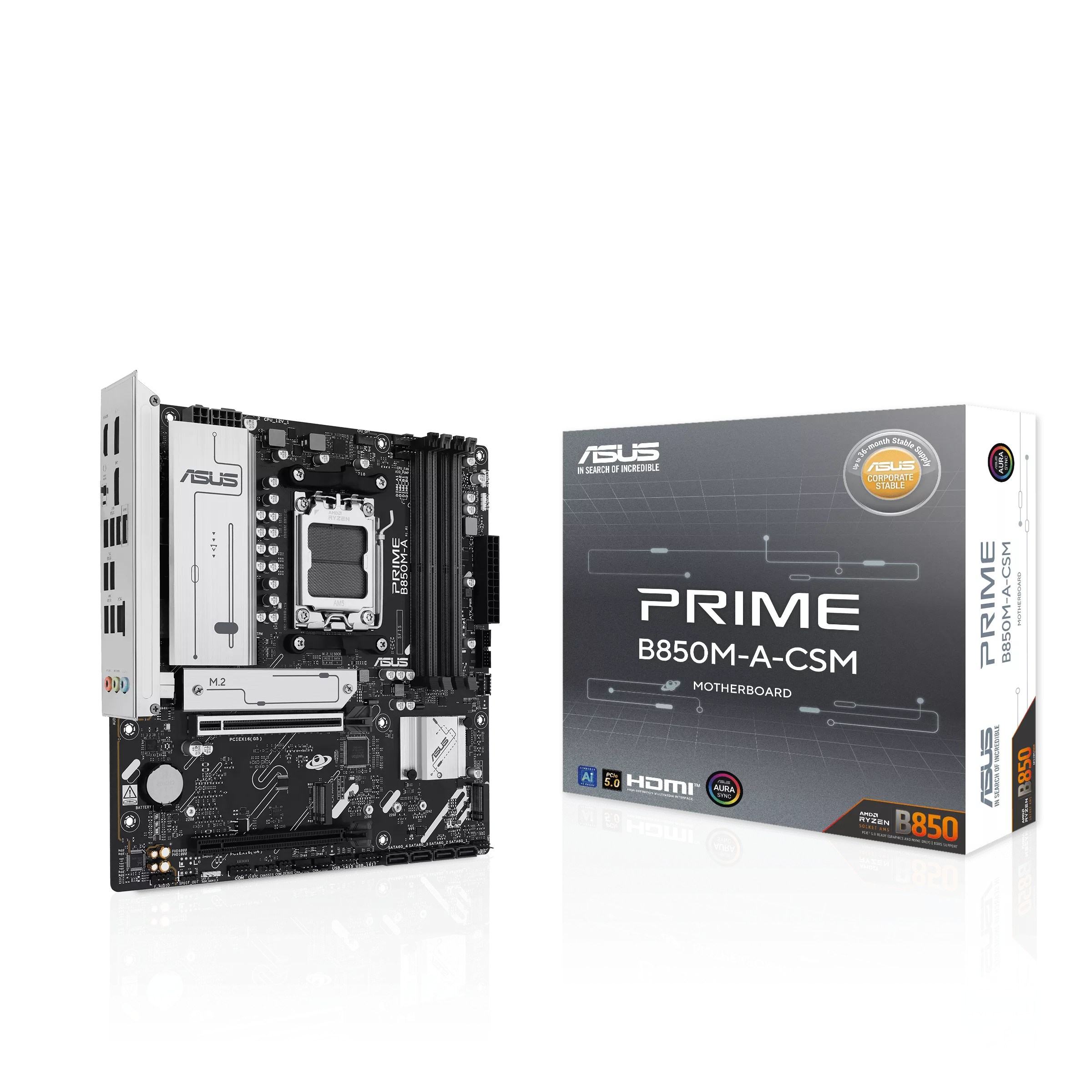ASUS PRIME B850M-A-CSM (mATX, B850, AM5, DDR5)