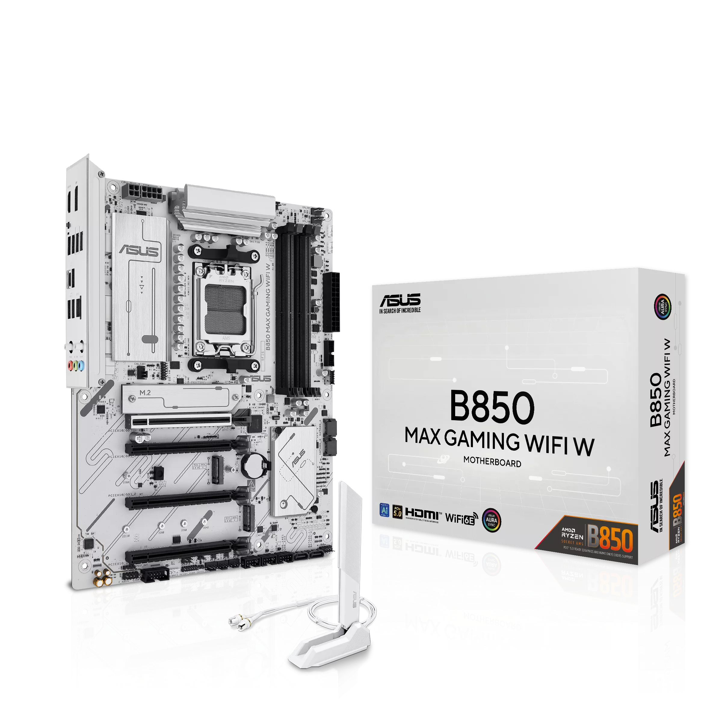 ASUS B850 MAX GAMING WIFI WHITE (ATX, B850, AM5, DDR5)