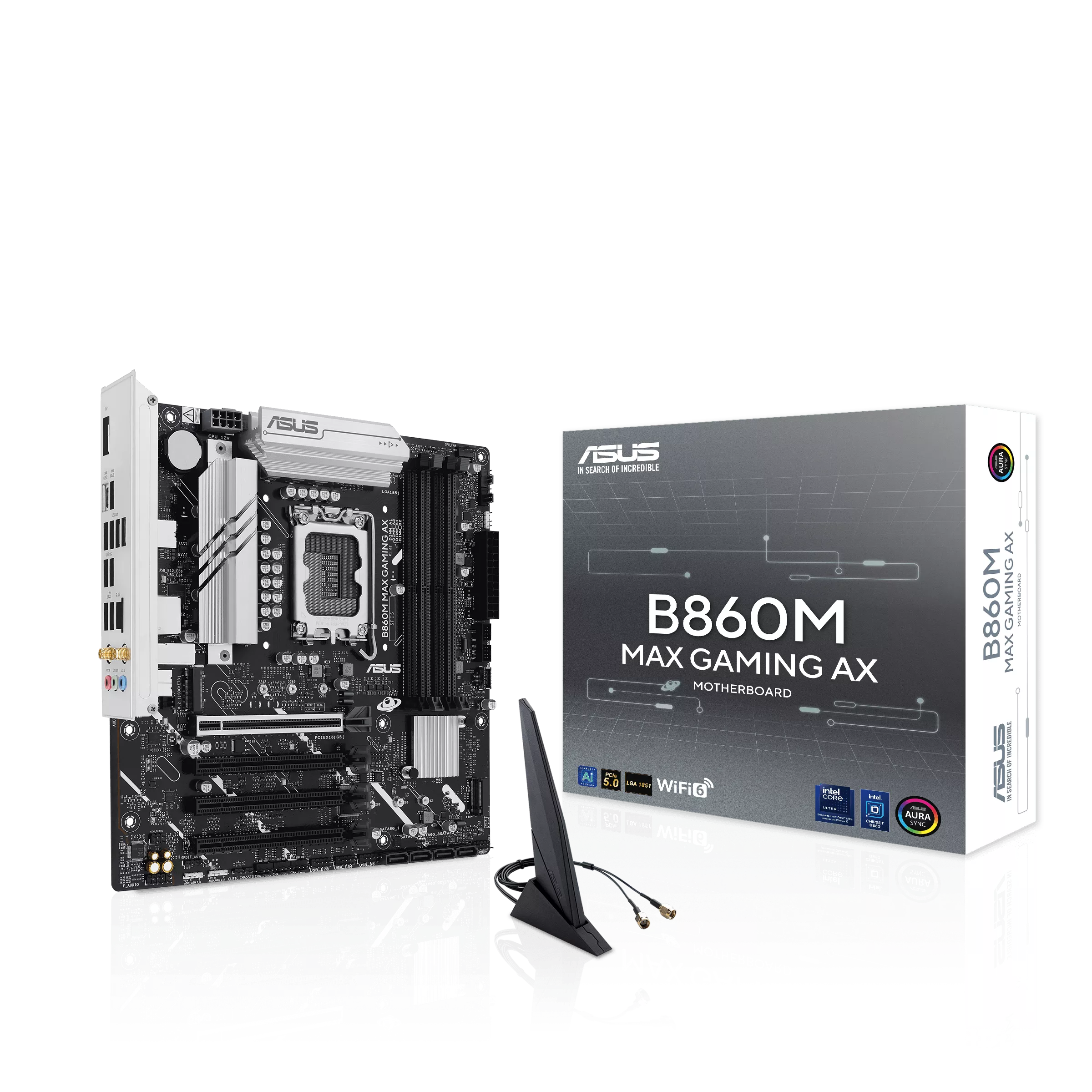 ASUS B860M MAX GAMING AX (mATX, B860, LGA 1851, DDR5)