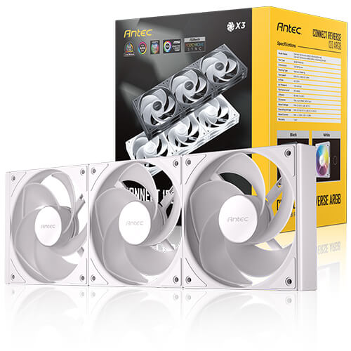 Antec C120 ARGB Reverse White 120mm 3 fans