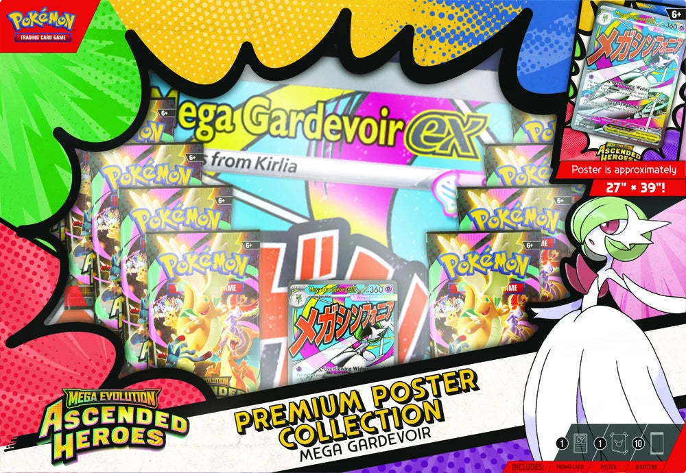 Pokémon TCG: Mega Evolution – Ascended Heroes Premium Poster Collection – Mega Gardevoir (ENG)