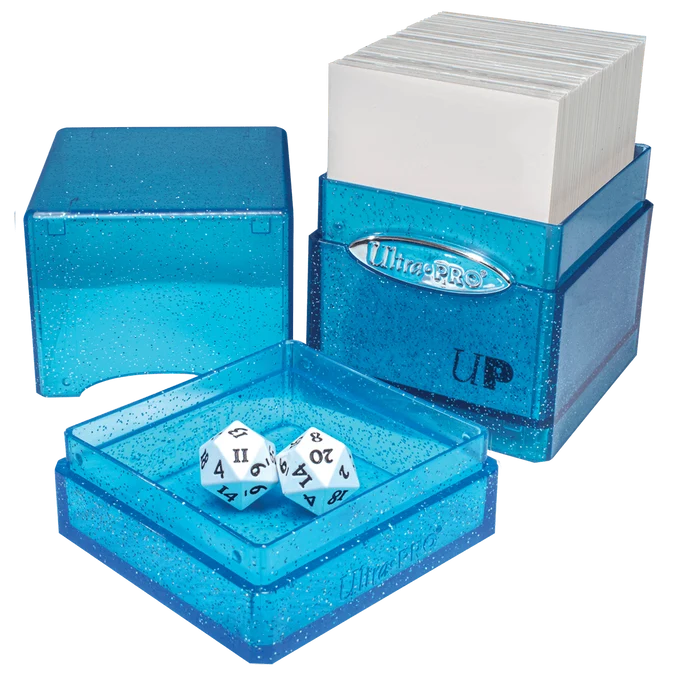 Ultra Pro: Satin Tower Deck Box - Glitter Blue