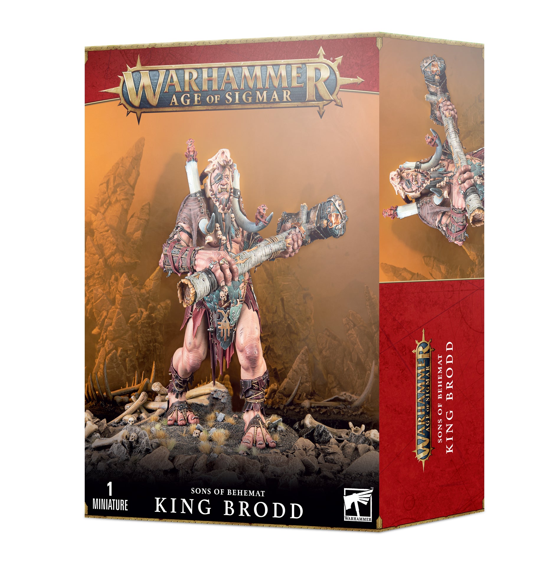 Warhammer Age of Sigmar Sons of Behemat King Brodd Miniatyr