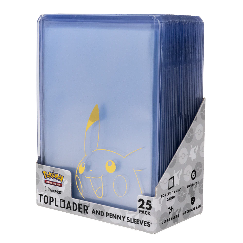 Ultra PRO Pokémon Pikachu – Toploader & Penny Sleeves Combo Pack (25 st)