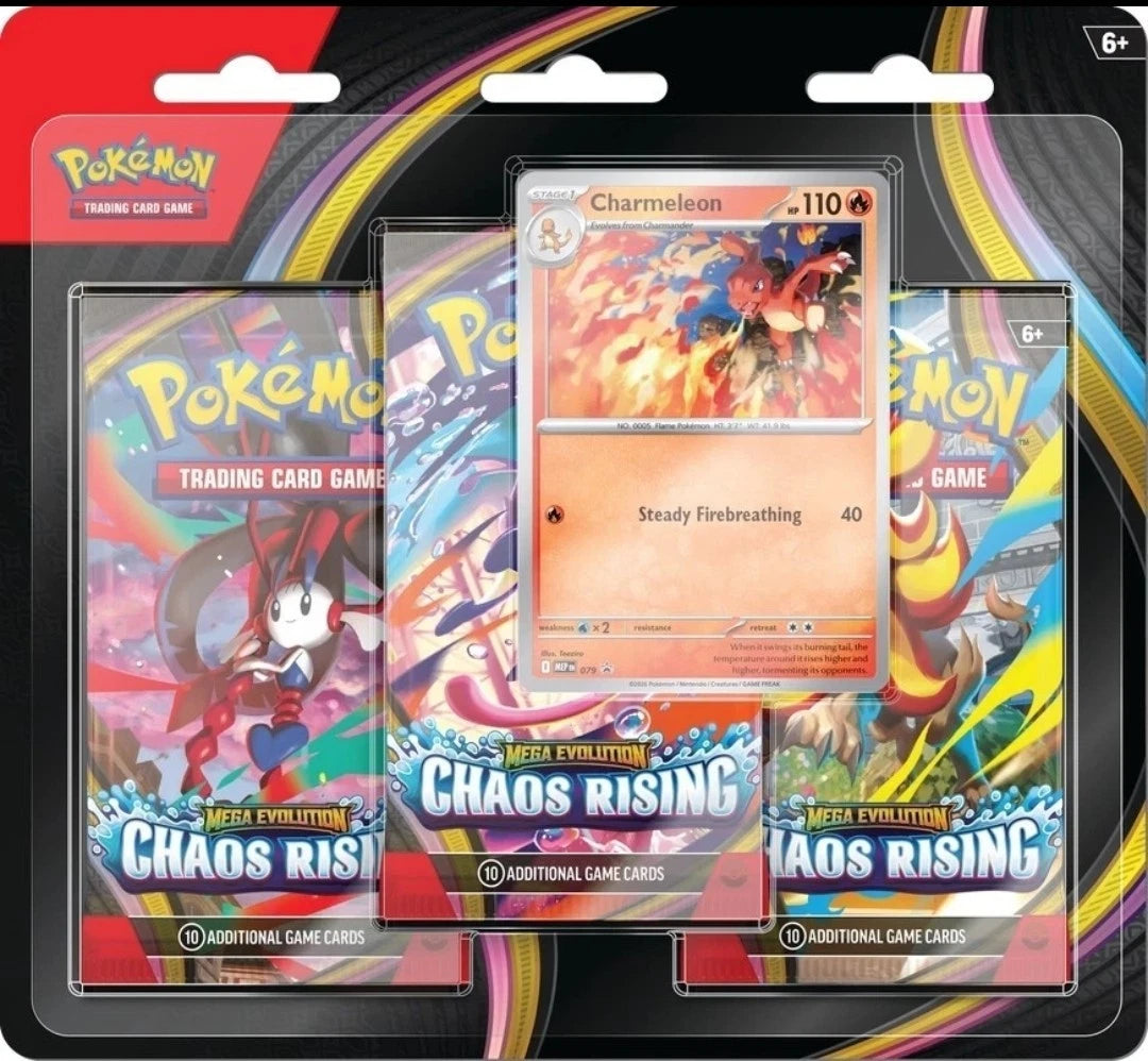 Pokémon Mega Evolution: Chaos Rising – Charmeleon 3-Pack Blister