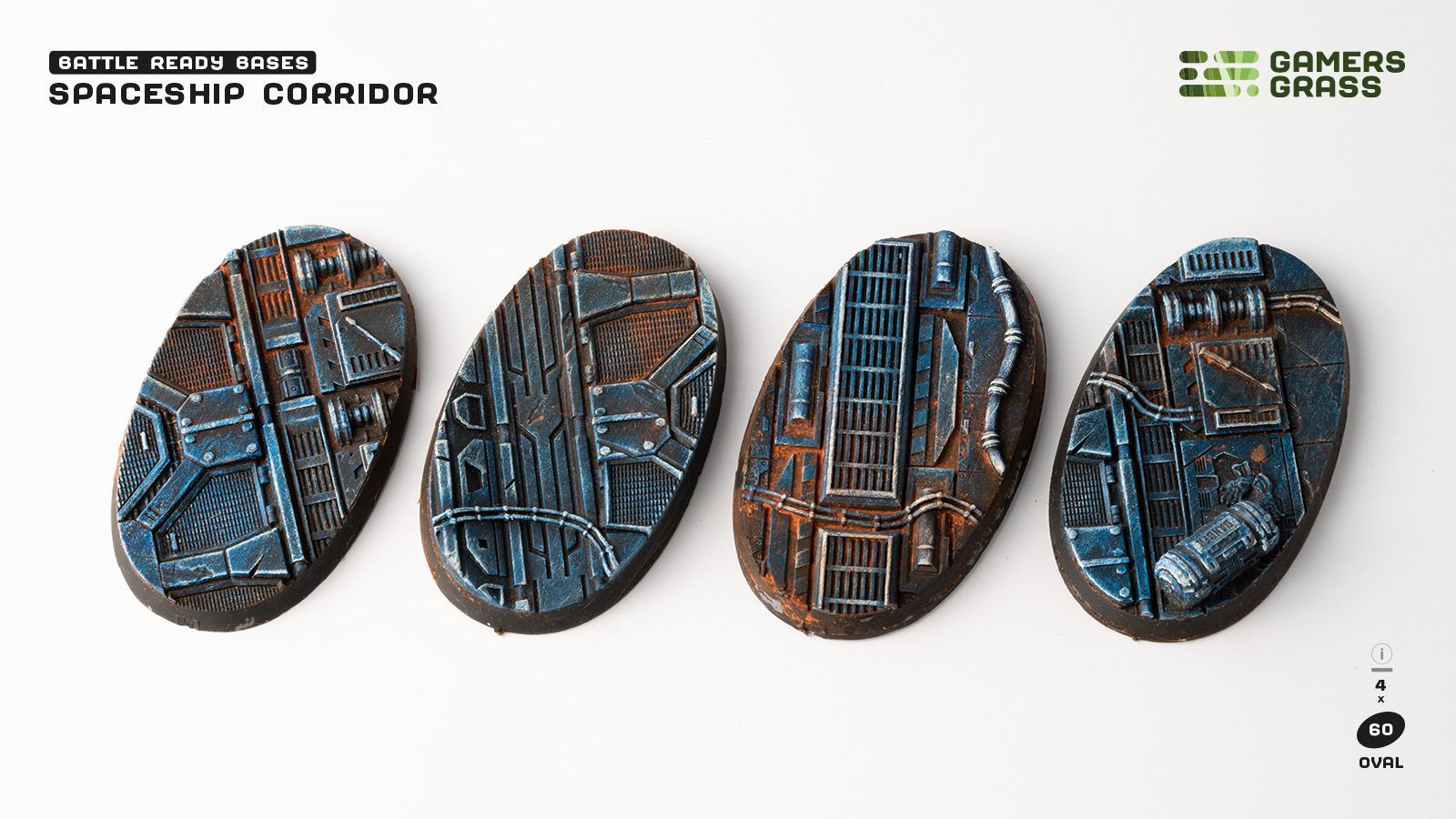 Spaceship Corridor Oval 60mm (x4)