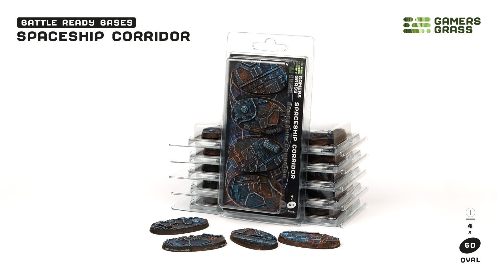 Spaceship Corridor Oval 60mm (x4)