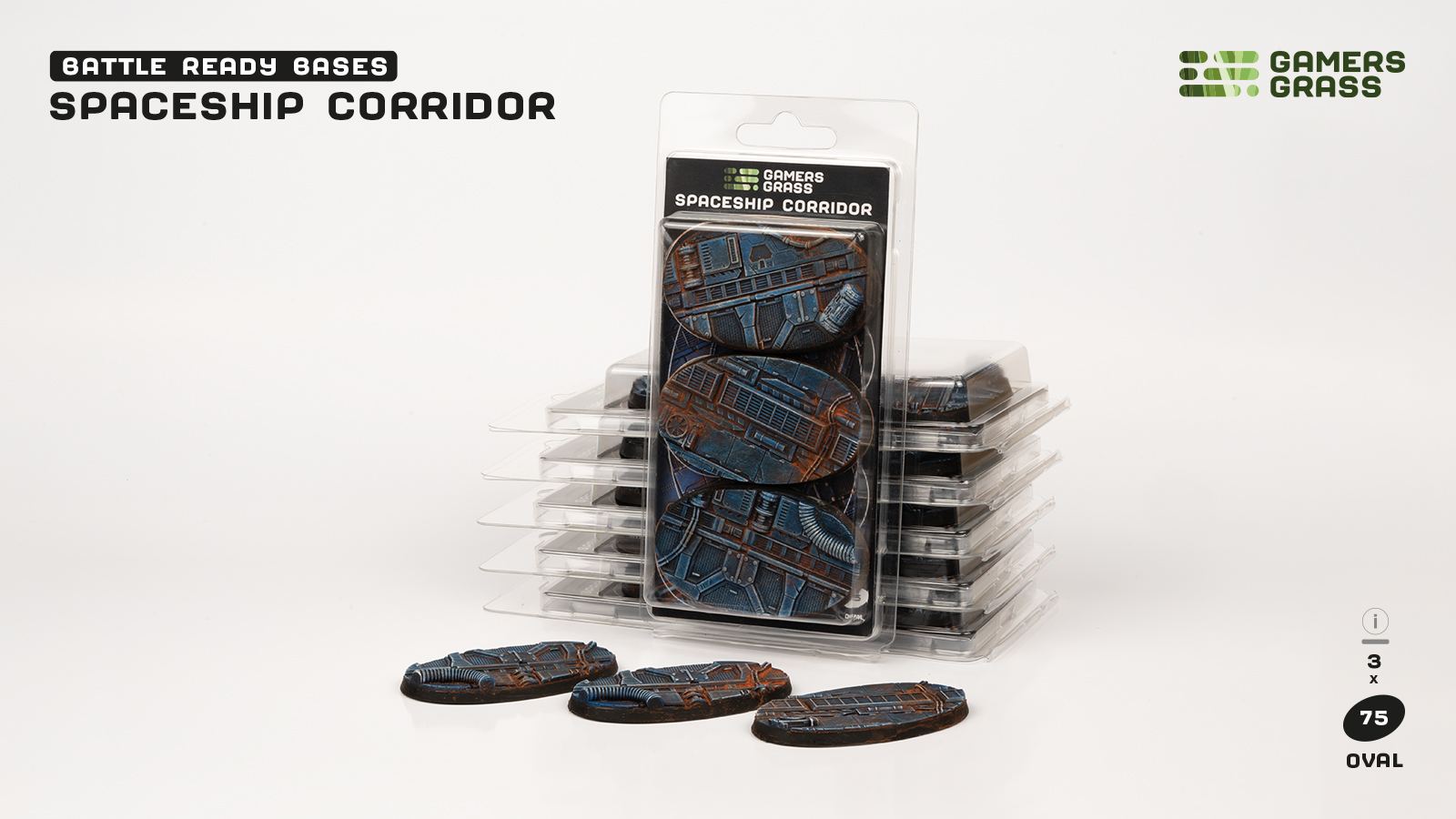 Spaceship Corridor Oval 75mm (x3)