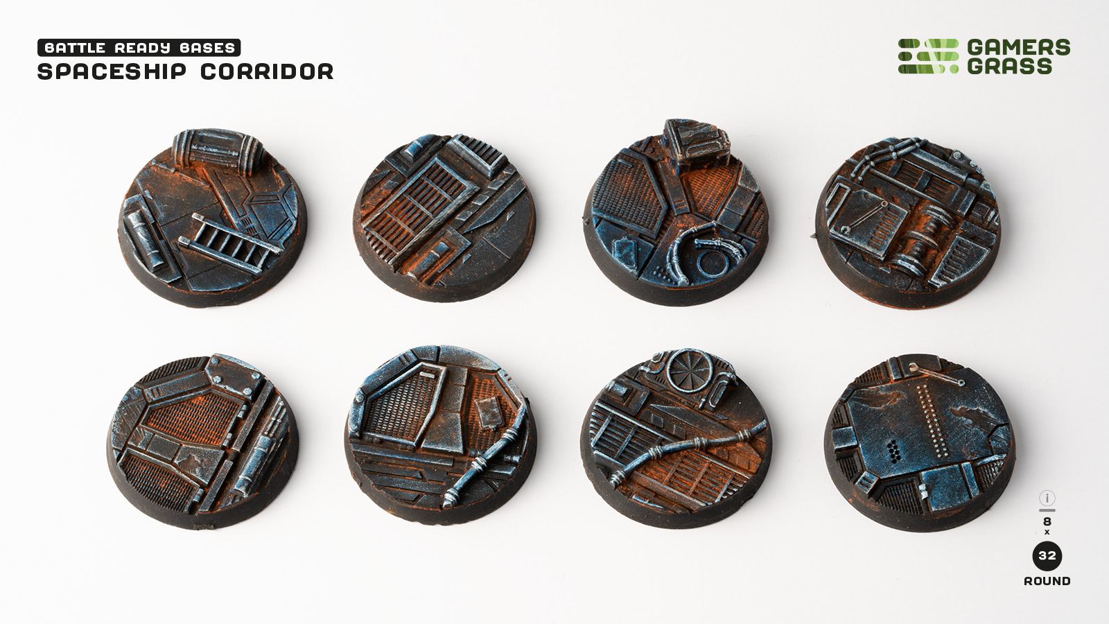 Spaceship Corridor Round 32mm (x8)