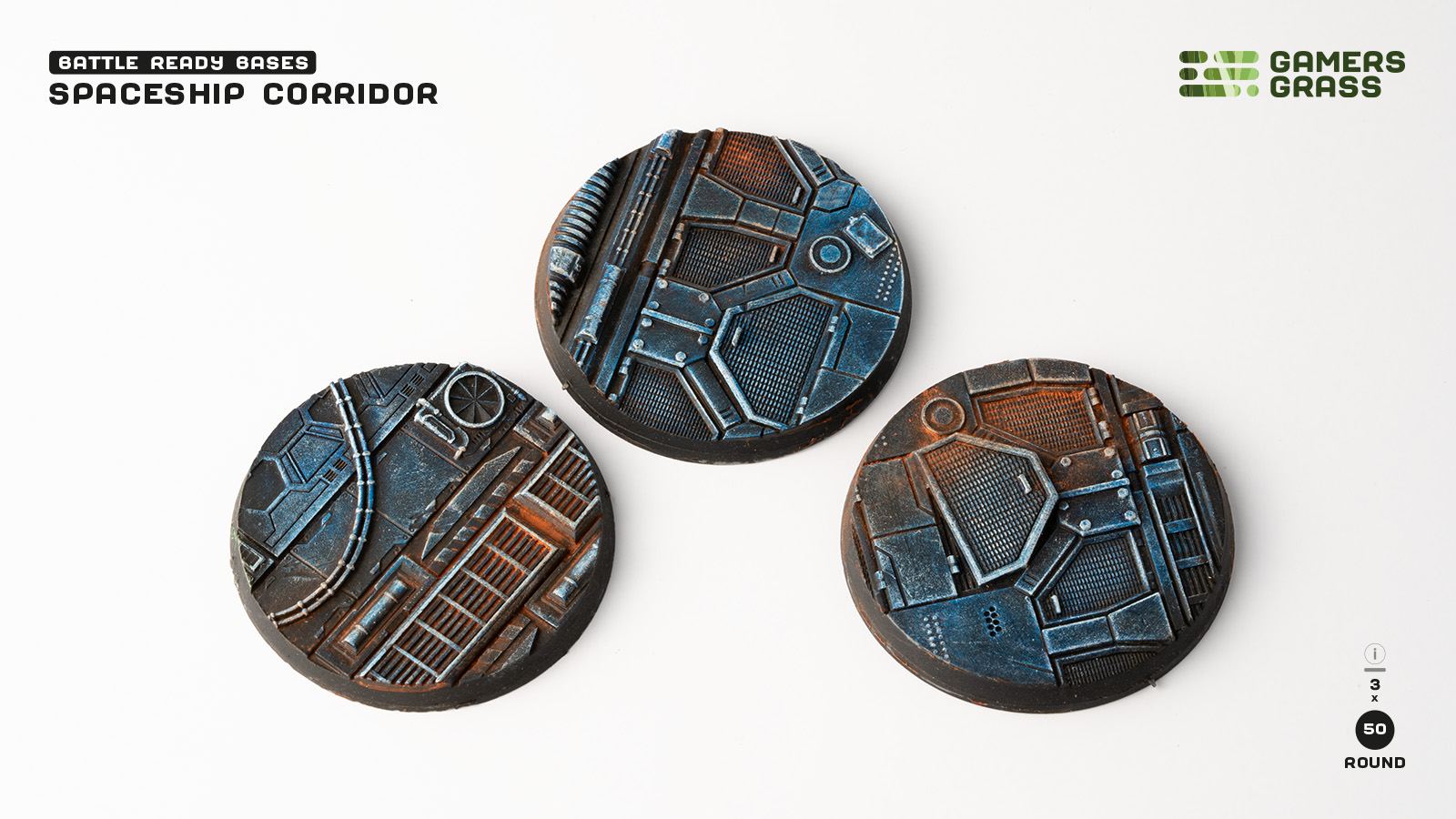 Spaceship Corridor Round 50mm (x3)