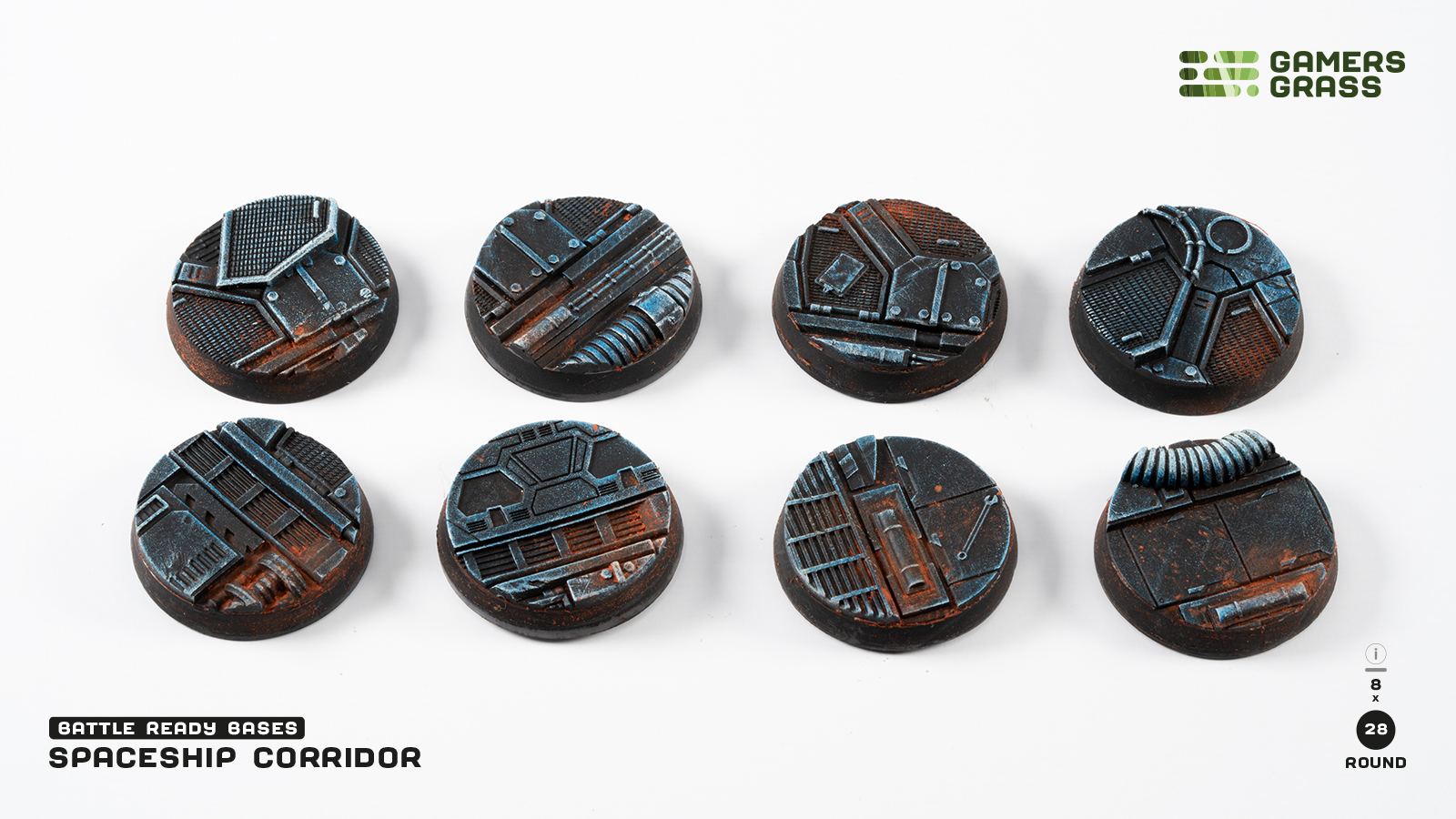 Spaceship Corridor Round 28mm (x8)