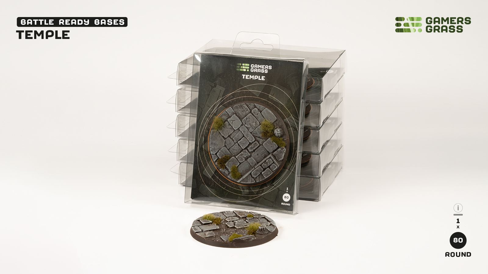 Temple Bases Round 80mm (x1)