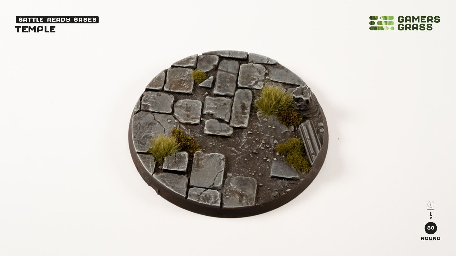 Temple Bases Round 80mm (x1)