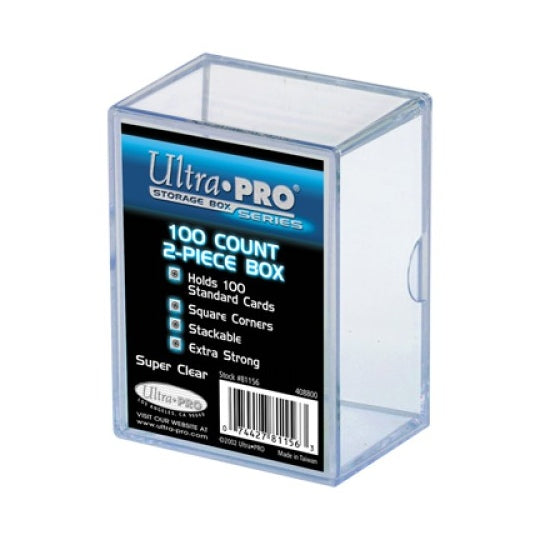 Ultra Pro 2-Piece 100 Count Clear Card Storage Box