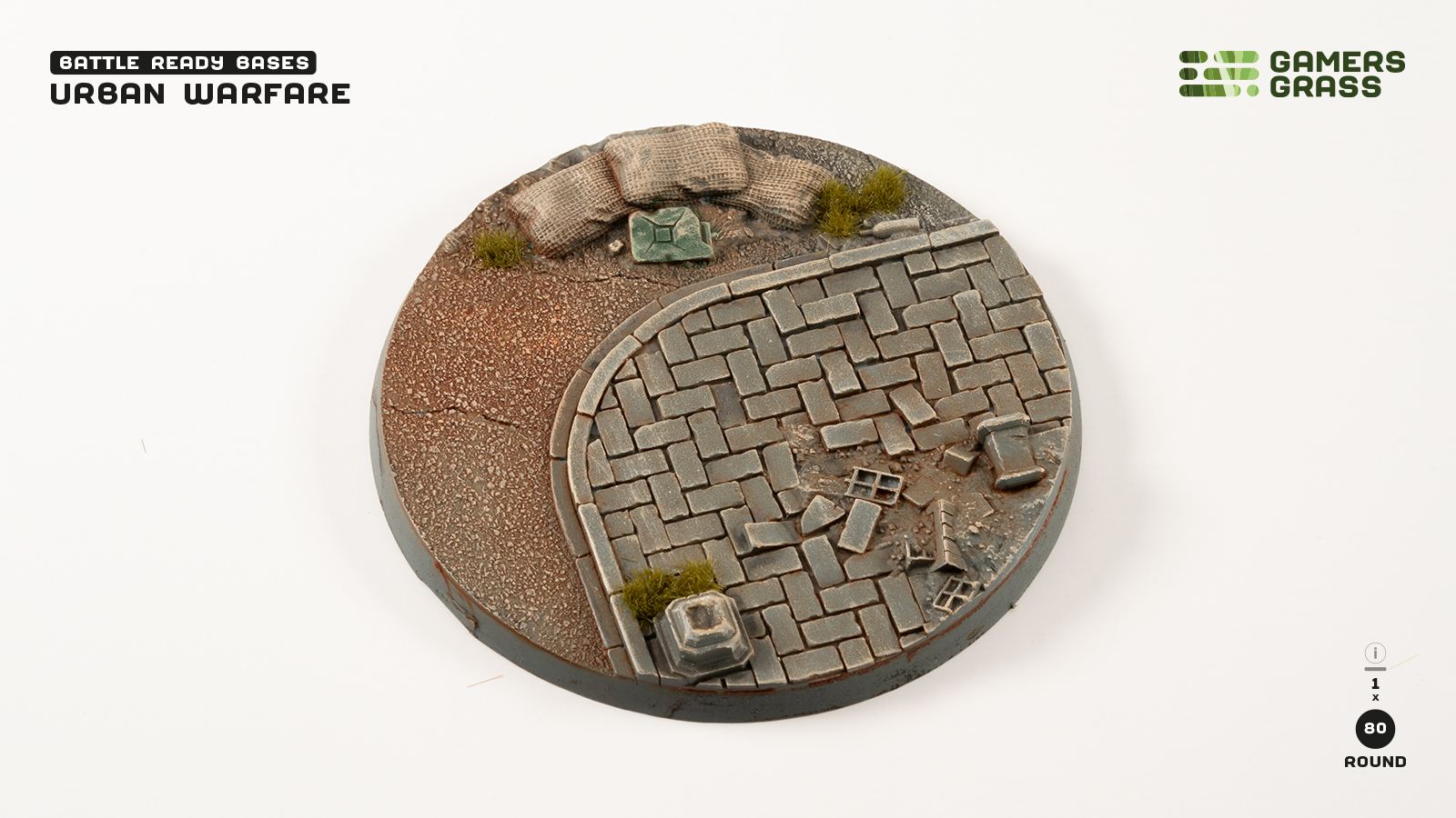 Urban Warfare Bases Round 80mm (x1)