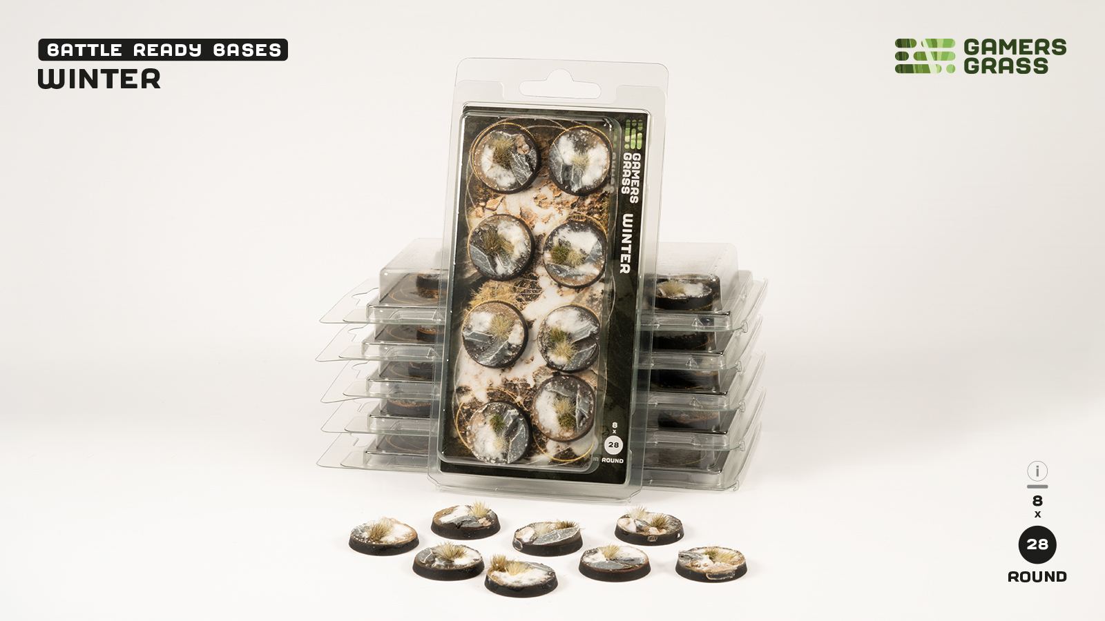 Winter Bases Round 28mm (x8)